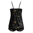 thumbnail image 5 of Hpapadks Halloween Pajama Set Women 2 Piece Sexy Cute Graphic Spaghetti Strap Camisole Tops and Shorts Sleepwear Pjs Sets for Women Gold, 5 of 6