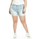 thumbnail image 1 of Short de mezclilla con desgastes Roman Fashion /Tallas Extras, 32029 (Mezclilla tono claro) azul 38, 1 of 5
