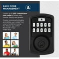 thumbnail image 3 of Weiser Aura Matte Black Bluetooth Door Lock, Remote Sharing Compatible with Alexa and Google Assistant, Auto Lock, Create, Disable and Delete Codes Via App, Scheduled and Maintain up to 250 Codes, 3 of 4