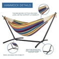 thumbnail image 4 of Adjustable Hammock Bed with Space Saving Steel Stand - Portable, Easy Set Up Indoor/Outdoor Hammock for Two, 4 of 5