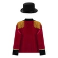 thumbnail image 2 of Aislor Drum Major Outfits for Girls Boys School Marching Band Uniform Jacket Red 4, 2 of 7