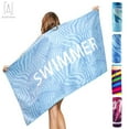 thumbnail image 2 of Gustave Microfiber Sand Free Beach Towel Quick Dry Super Absorbent Thin Towels Blanket for Travel Pool Swimming Bath Camping Yoga, 63" x 31.5", 2 of 10