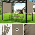 thumbnail image 5 of Universal Canopy Cover Replacement for 17x6.8 Ft Outdoor Pergola Structure, Garden Pergola Shade for Gazebo Patio Porch Balcony, Outdoor Waterproof Pergola Canopy Top(Cover Only) (Khaki), 5 of 7