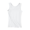 thumbnail image 5 of Lixiuxyad Women Ribbed Vest Summer Scoop Neck Slim Top Casual Basic Knitted Sleeveless Shirt Summer Tee Shirts,White XL, 5 of 5