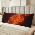 thumbnail image 2 of Balery Fiery Orange Flames Energy Funda Protectora para Almohada Corporal de Algodón Hipoalergénico con Cierre(55 x 21 pulgadas), Almohadas No Incluidas, 2 of 7