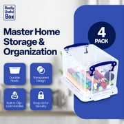 Really Useful Box Storage Bin - Snap Lid and Clip Lock Handle - 12 Pack, 1.6 l