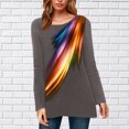 thumbnail image 4 of IKemiter Blouse Ample pour Femmes Manches Longues Col Rond Tunique Imprimée Décontractée, 4 of 8