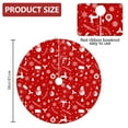 thumbnail image 2 of 36 Inch Christmas Tree Skirt – Velvet Plush Tree Mat, Soft Thickened Polyester with Red Ties, Single-Sided Printing, Available in 30in/36in/48in, Perfect for Holiday Xmas Tree Decoration, 2 of 7