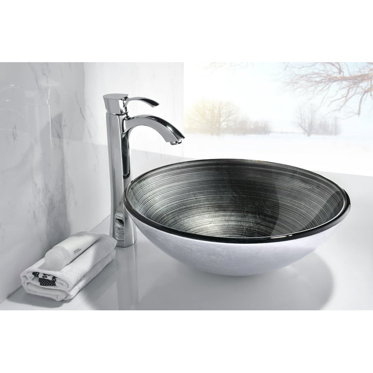 Tara Deco-Glass Vessel Sink in Precious Storm Tara Deco-Glass Vessel Sink in Precious Storm