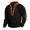 13#Black, variant on Mens Crisscross Lace V Neck Pullover, Elbow Patch Long Sleeve Shirt, Retro Daily Fall Winter Casual Blouse Brown S
