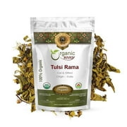 Organic Way Tulsi / Holy Basil (Rama) Cut & Sifted - Herbal Tea | Organic & Kosher Certified | Raw, Vegan, Non GMO & Gluten Free | USDA Certified | Origin - India (1/4 lbs / 4oz)