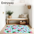 thumbnail image 3 of ODIKA 5'x7' Machine Washable Non-Slip Area Rug, Cheerful Fruit Medley Illustration Featuring Sweet Berry Charm Artwork High Traffic Rug, Blue, 728246, 3 of 7
