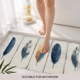 thumbnail image 6 of Blue Brown Feathers Doormat Outdoor Entrance 20"x31.5", Boho Ombre Vintage Wooden Grain Absorb Moisture Dirt Door Mats, Non-Slip Rubber Backing Floor Mats Indoor, Low-Profile Front Door Rugs, 6 of 9