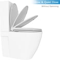 thumbnail image 3 of Quiet-Close Toilet Seat Elongated, Slow Close & Quick Release, Adjustable Quick Screw Attach Non-Slip Hinges, Easy to Install, Universal Fit, 3 of 6