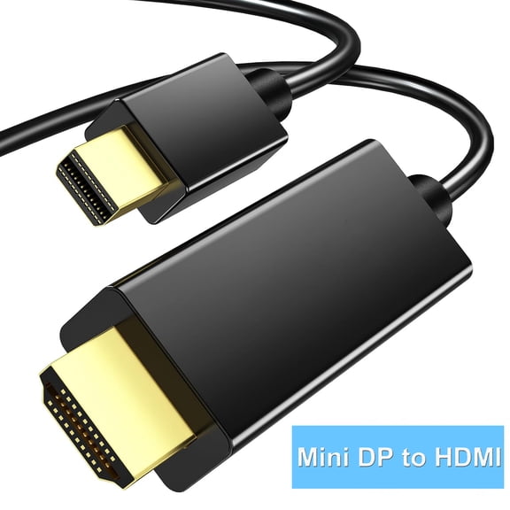 4K Mini DisplayPort to HDMI Cable, 4K@30Hz Thunderbolt to HDMI Cable,Mini DP to HDMI Cord for MacBook Air/Pro, Surface Pro/Dock, Monitor, Projector - 6FT