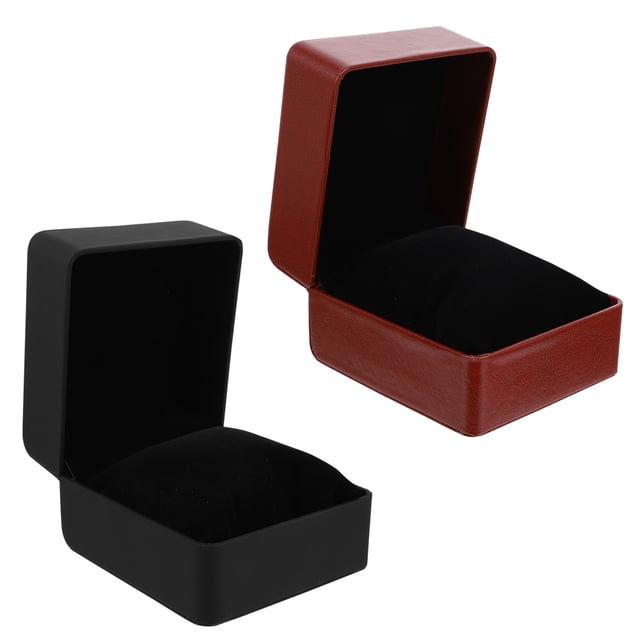 Miangastore 2 Pcs Multi-function Watch Storage Boxes PU Leather Watch Boxes Watch Organizers