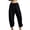 Black, variant on ibuvkizy Wide Leg Pants Women Loose Ankle Cinching Casual Pocket with Plush Wide Leg Sweatpants Gray,S