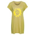thumbnail image 2 of Innerwin Tee Manches Courtes Hauts pour Dames Travail Col en V T-Shirt Ample Jaune m, 2 of 8