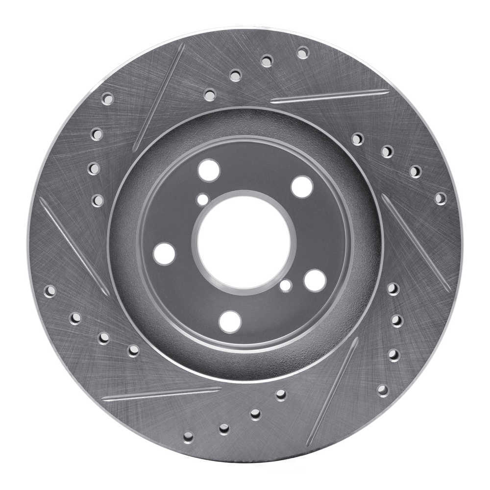 Dynamic Friction Company 631-13007R DFC Brake Rotor - Drilled And Slotted - Silver