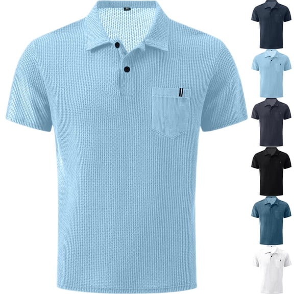 Breeze Shirts for Men Dry Fit Seamless Moisture Wicking Mens Polo Shirt Golf Shirts for Summer