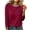 Wine-04, variant on Perfectbot Women's Casual Long Sleeve Tee, Crew Neck Heart Print S-5XL Daily Wear T-Shirts for Fall & Spring