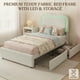 thumbnail image 4 of Yeshouse Estructura de cama Boucle con 2 cajones, plataforma tapizada con cabecero LED y listones de madera maciza. No necesita somier. Ideal para niños y adolescentes, 4 of 6