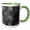 Green/White, variant on 3drose, Gray Image of Diamond Plate Metal Pattern, 15oz Mug