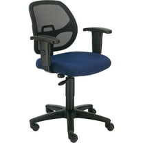 Interion Mesh Office Chair With Mid Back & Adjustable Arms Fabric Blue