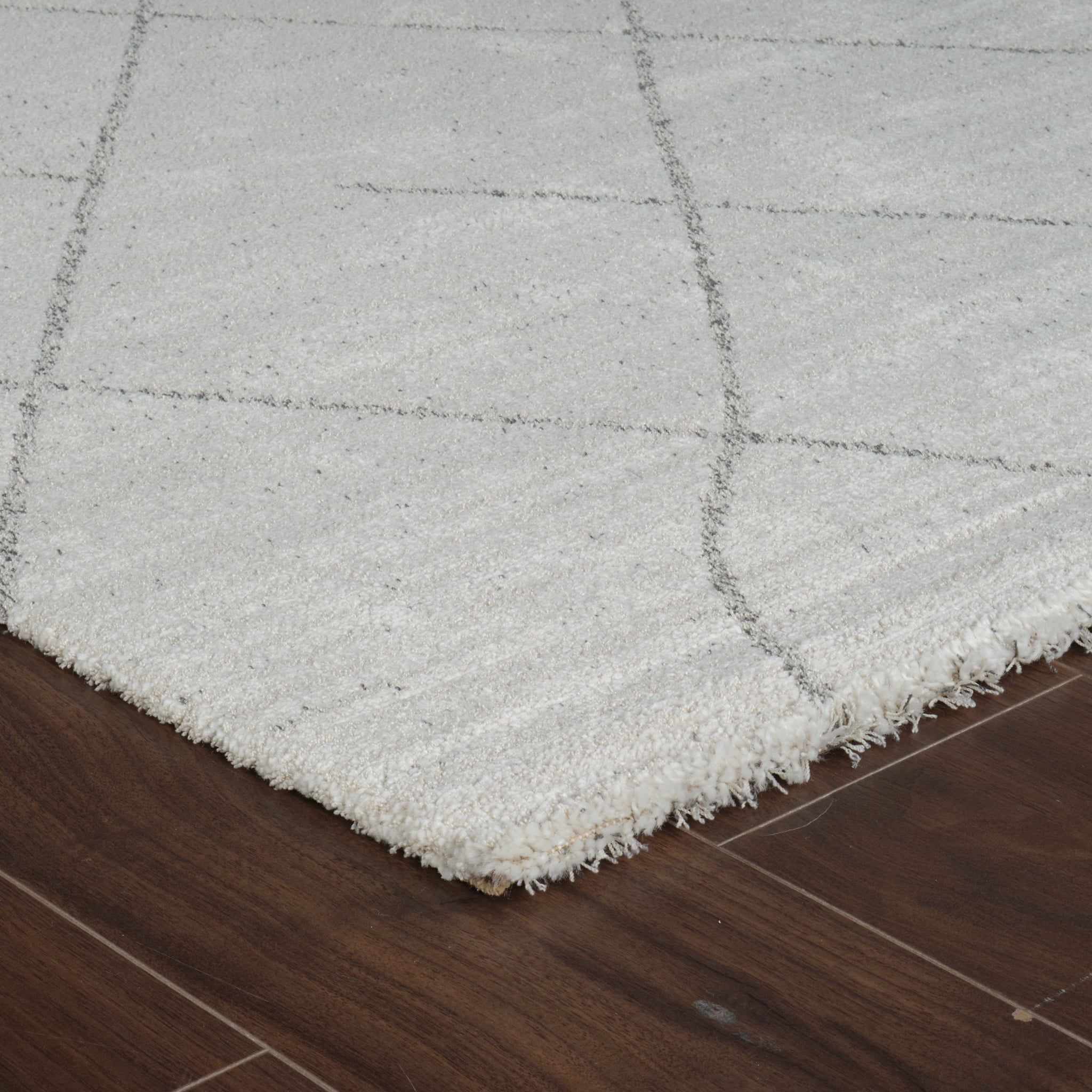 Tapis d'interieur abstrait Rug Branch Casa, beige creme, moderne - Salon, chambre