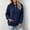 A208 Navy, variant on Trikvn Women's Quilted Pullover Hoodies Drawstring Sweatshirts with Kangaroo Pocket Long Sleeve Textured Casual Fall Tops Athletic Wear