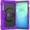 thumbnail image 1 of Funda para Samsung Galaxy Tab S10 FE+ Plus de 13,1 pulgadas modelo 2025 (X620/X626B), funda protectora resistente a prueba de golpes con protector de pantalla, soporte giratorio de 360°,correa de mano, 1 of 9