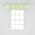 thumbnail image 2 of Ambesonne Cartoon Valance Pack of 2, Cartoon Doodle Design, 54"X12", Pale Green, 2 of 4