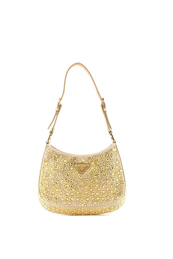 Pre-Owned Cleo Shoulder Bag Crystal Embellished Satin Small By Rebag