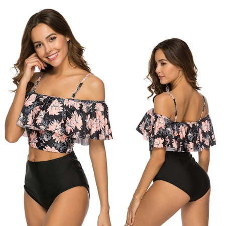 TOPCHANCES Swimwear Women’s Fashion Print High Waisted Bandage Bikini set Beachwear Swimsuit, 2019 Swimsuit latest fashion