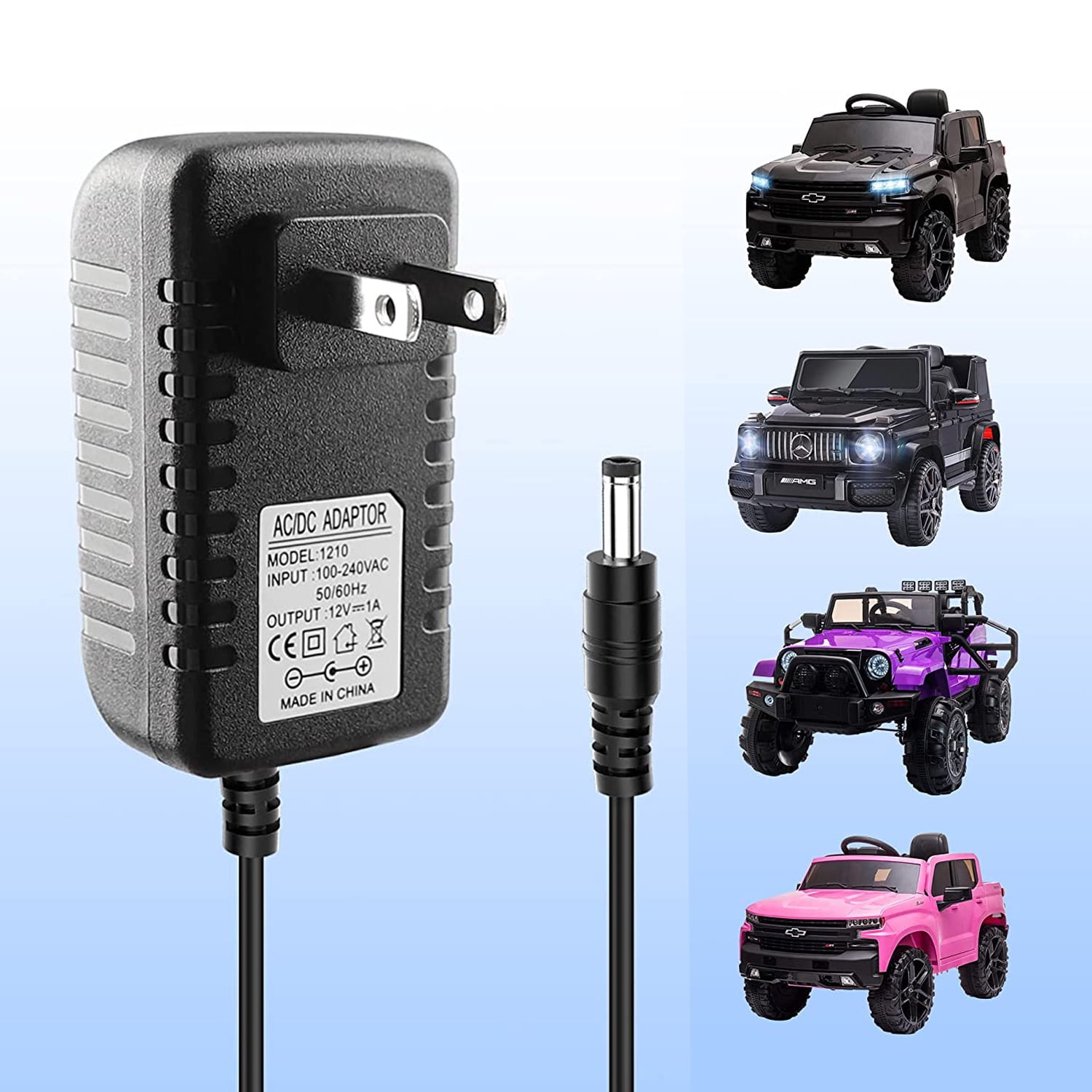 Cfowner 12V Kids Powered Wheel Charger, 12 Volt Battery Charger for Children's Electric Ride On