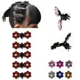 thumbnail image 2 of 12 Pcs Rhinestone Flower Mini Hair Claws Clips for Girls Women - Red, 2 of 3