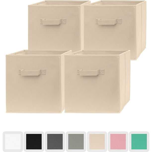 13x13x13 Inch Storage Cubes 4 Pack Large and Sturdy Storage Bins