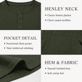 thumbnail image 6 of YeneSen Men's Cotton Stretch Short Sleeve Henley Shirt, Lightweight 4-Button Regular Fit Casual Summer Tee, 6 of 6