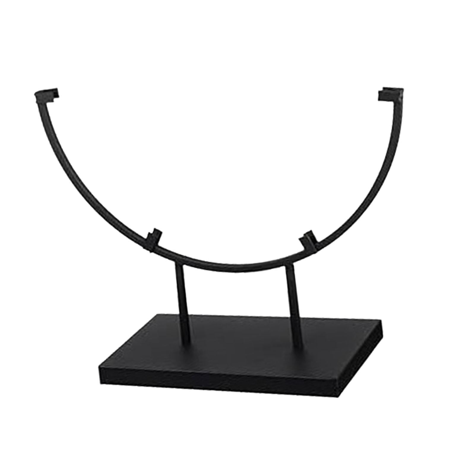 Baoblaze Classic Semicircle Metal Stand Decorative Glass Art Easel Table Panel Holder for 10 inch