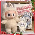 thumbnail image 2 of Labubu los monstruos latido del corazón Macaron esmalte cara caja ciega estatuilla de Pvc adorno de mesa muñeca Kawaii chico regalo de Navidad, 2 of 5