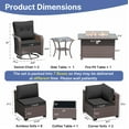 thumbnail image 6 of ALAULM Patio Conversation Set, 10-Piece Outdoor Furniture with Weave Rattan Frame and Cushions，Black, 6 of 6