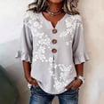 thumbnail image 2 of 3/4 Sleeve Tops for Women Casual Work Blouse, 2 of 4
