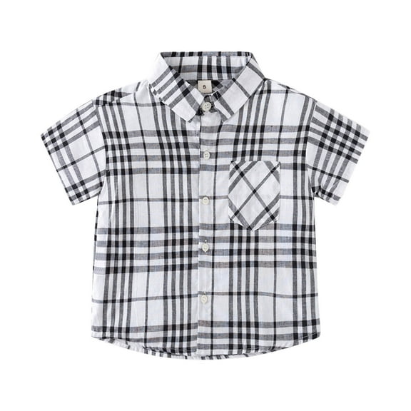 FUZHIQ Boys Short Sleeve Button Down Shirts Summer Toddler Boys Girls Short Sleeve Cartoon Prints T Shirt Tops Clothes ,12-18 Months