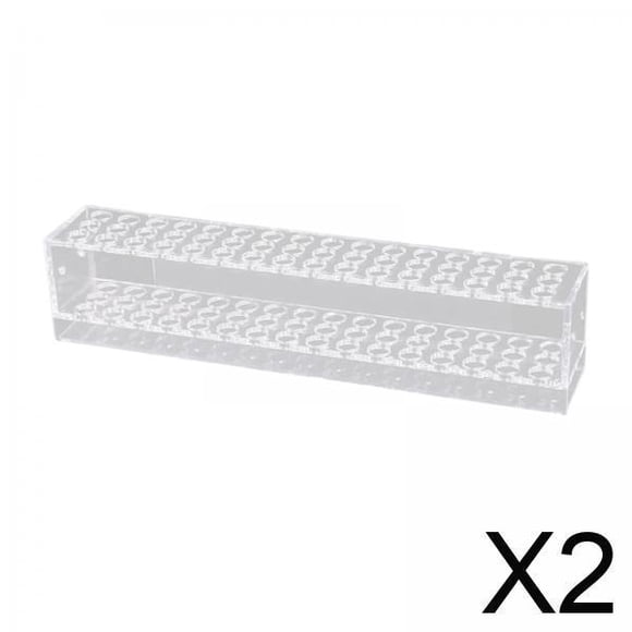 2 Soportes Transparentes Para Bolígrafo, Múltiples Ranuras, Simples Para Marcadores, Brochas De Maquillaje, Baño, 1 Capa, 48 Agujeros