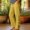 Yellow, variant on Women's Fashion Casual Pants, Elastic Waist, Unique Side Lace-Up Detail, Everyday Trousers with Pockets White S