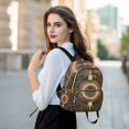 thumbnail image 6 of JIALIOU Mini Backpack Purse for Women Quilted Casual Daypack Small Travel Shoulder Bag, Abstract Bronze Geometric, 6 of 7