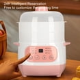 thumbnail image 5 of YAHHU US Plug 110V Electric Stew Pot 1L, Smart Ceramic Soup Cooker with Anti-Dry Protection, Pink Healthy Slow Cooker for US Kitchens 11.8 x 9.4 x 8.7 inches / 30 x 24 x 22 cm, 5 of 9