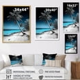 thumbnail image 4 of Designart "Monochrome Serenity Turquoise and Grey Beach III" Nautical & Beach Floater Framed Wall Art Print, 4 of 7
