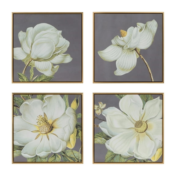 A&B Home Flower Wall Art Wall Decor 20x1.5x20 Set of 4