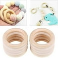 thumbnail image 2 of 120Pcs Natural Wood Rings Set, Unfinished Macrame Wooden Ring, Wood Circles for DIY Craft, Ring Pendant Jewelry Making, 2 of 9